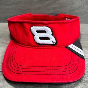 NASCAR Dale Earnhardt JR #8 Velcro Strap Visor Red/Black
